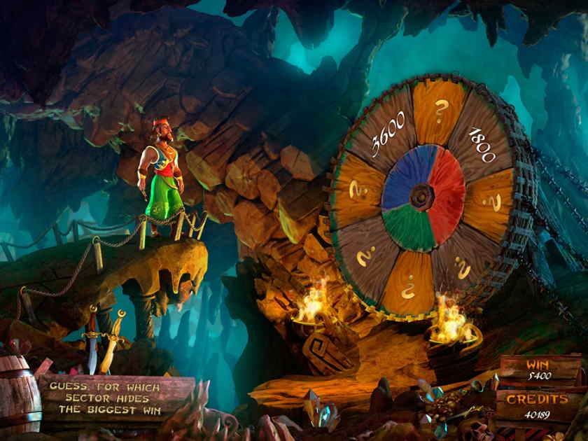 В тематической игре нужно выбрать правильный сектор Бонусный раунд игрового аппарата Синдбад